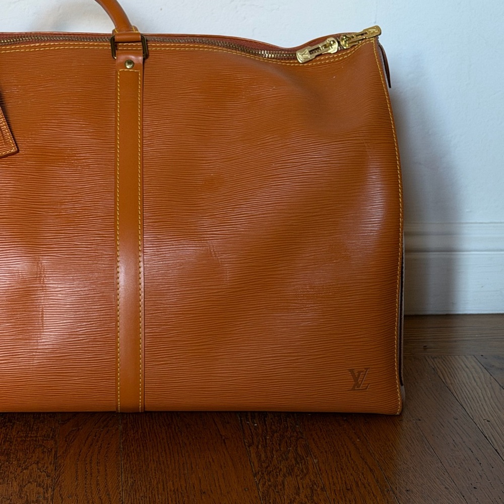 Louis Vuitton Tan Leather Duffel Bag - Picture 2 of 10